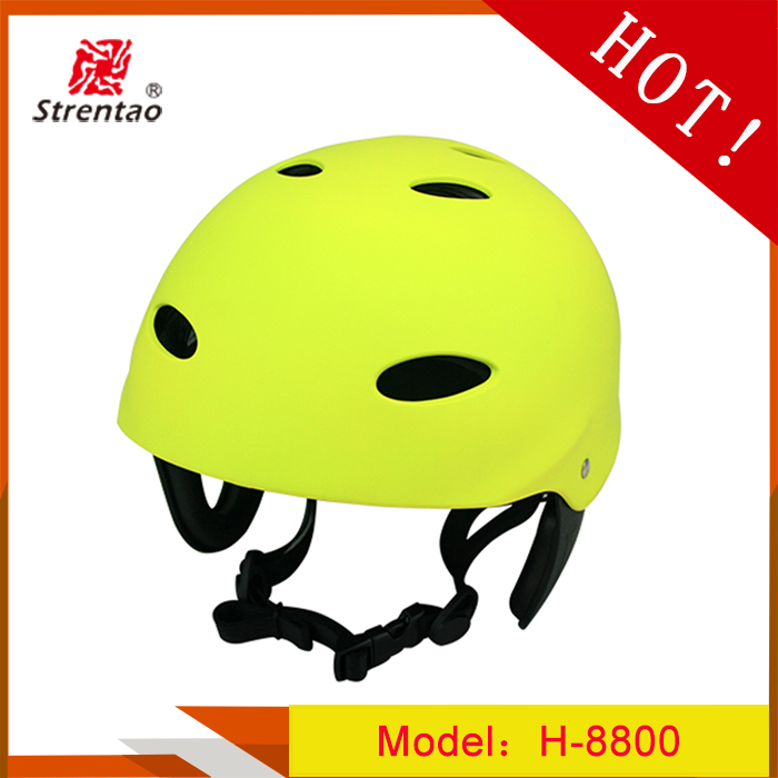 Adjustable ABS+EVA Drifting Protect Helmet Customized Nylon Strap LED Light Safety Helmet for Water Sport